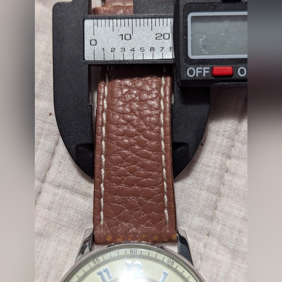 SILPADA ALL STAINLESS STEEL 3ATM LUMINOUS HANDS BROWN LEATHER STRAP MEN'S… 1 - Picture 3 of 11